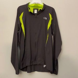 The north face nylon long sleeve zip up large
